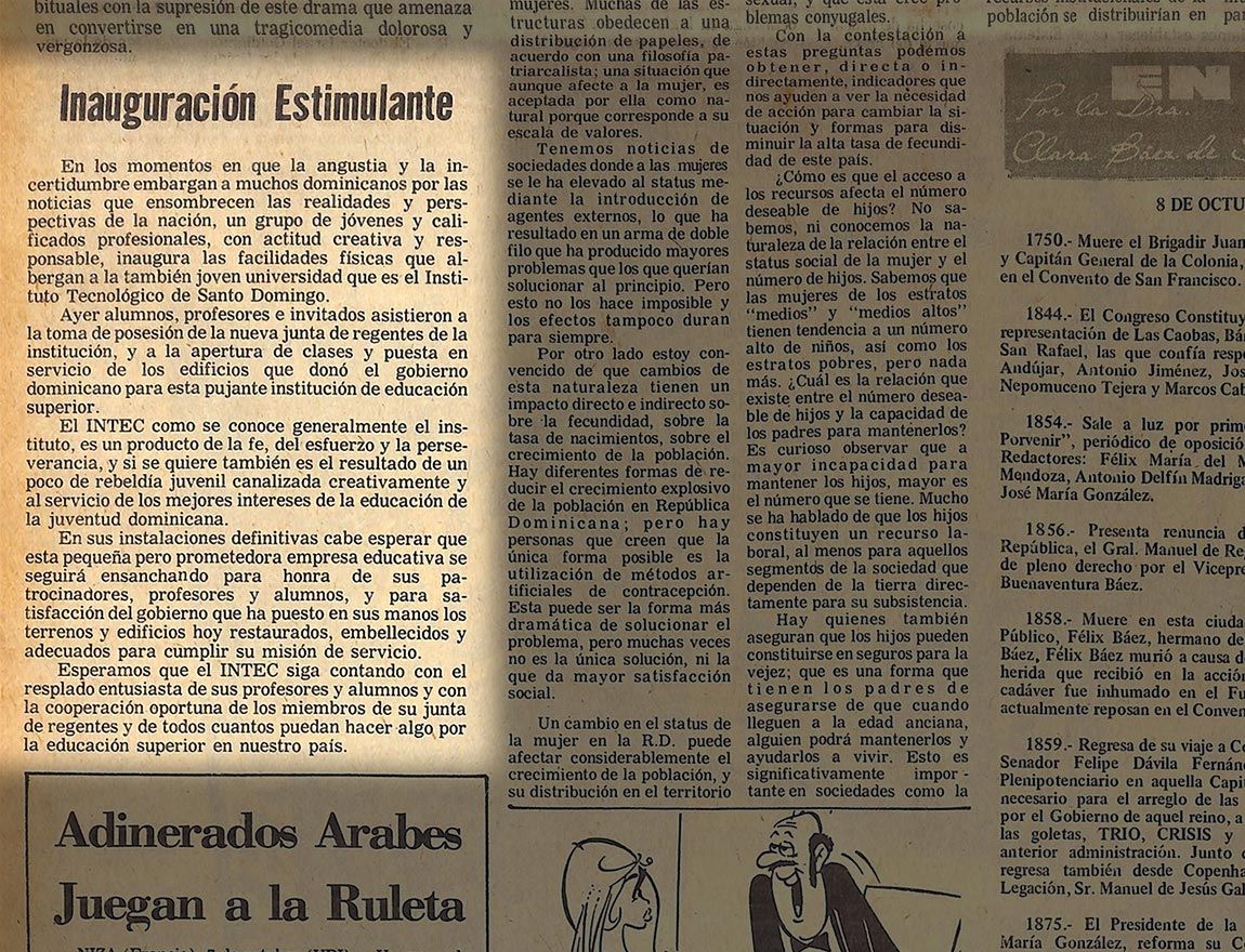 ?p=image&amp;src=%7B%22file%22%3A%22images%2Facerca-de-intec%2Feditorial-intec-1974 Instituto Tecnol&oacute;gico de Santo Domingo - Historia