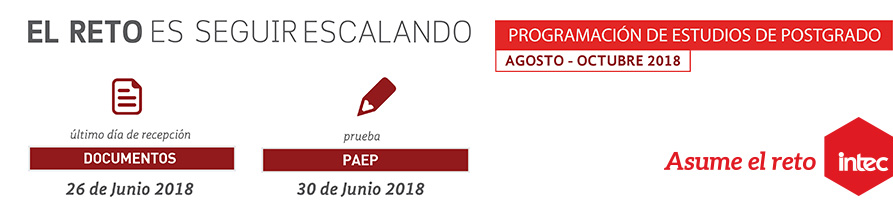 Admisiones Postgrado Mayo-Junio 2018